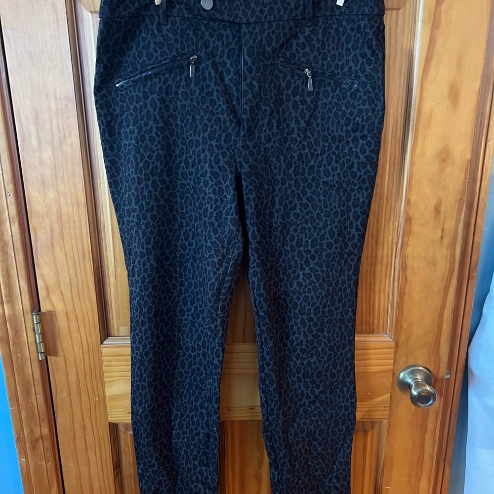 Simply Vera Vera Wang Black Leopard Print Skinny Pants